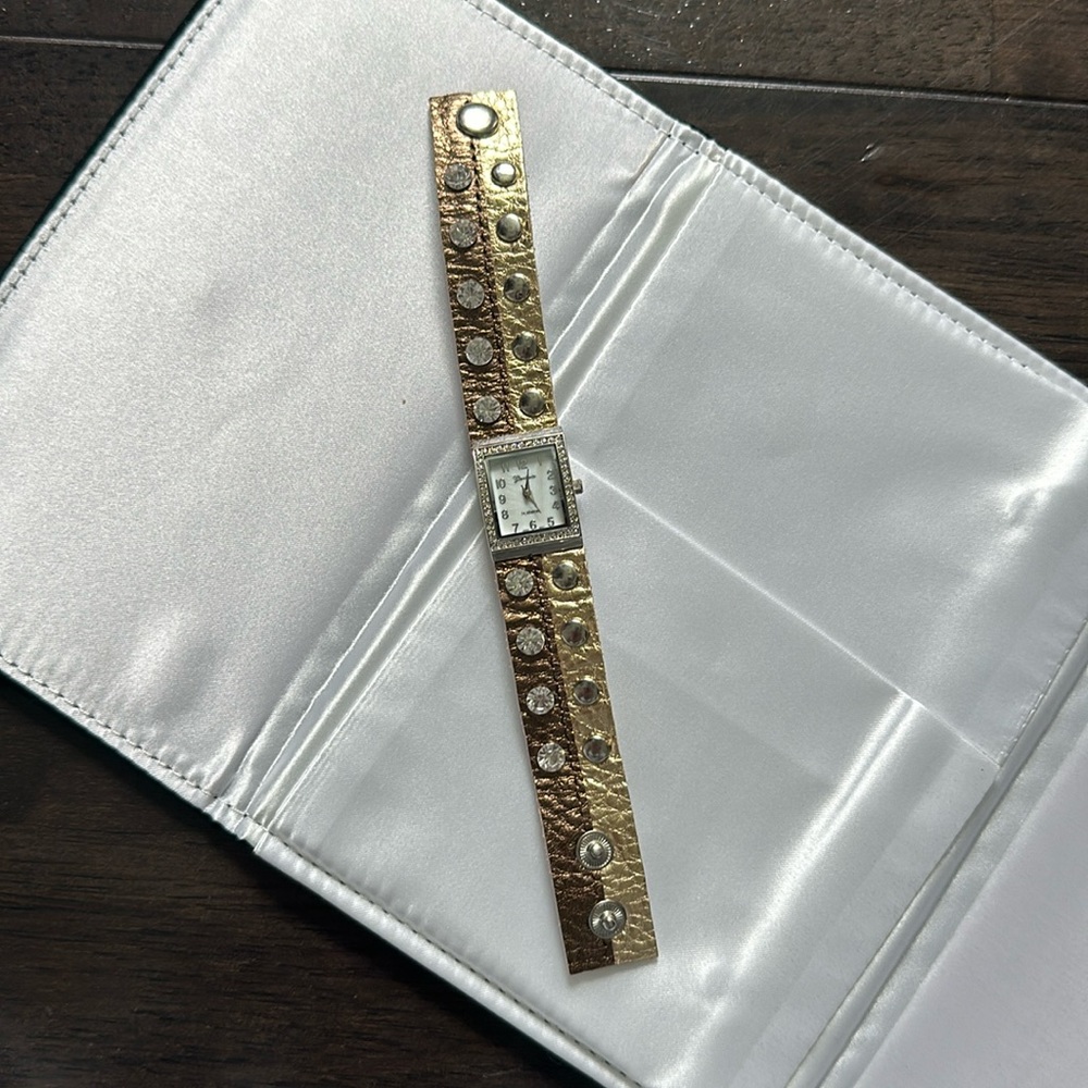 Gold and Bronze Stone Watch from Geneva